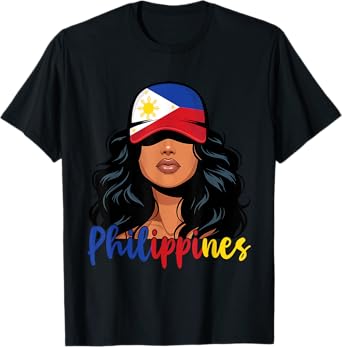 Filipina Girl Philippines Flag Proud Pinay Women T-Shirt