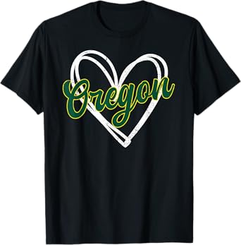 Retro Oregon Heart Vintage Retro Man Woman Kid Girl T-Shirt