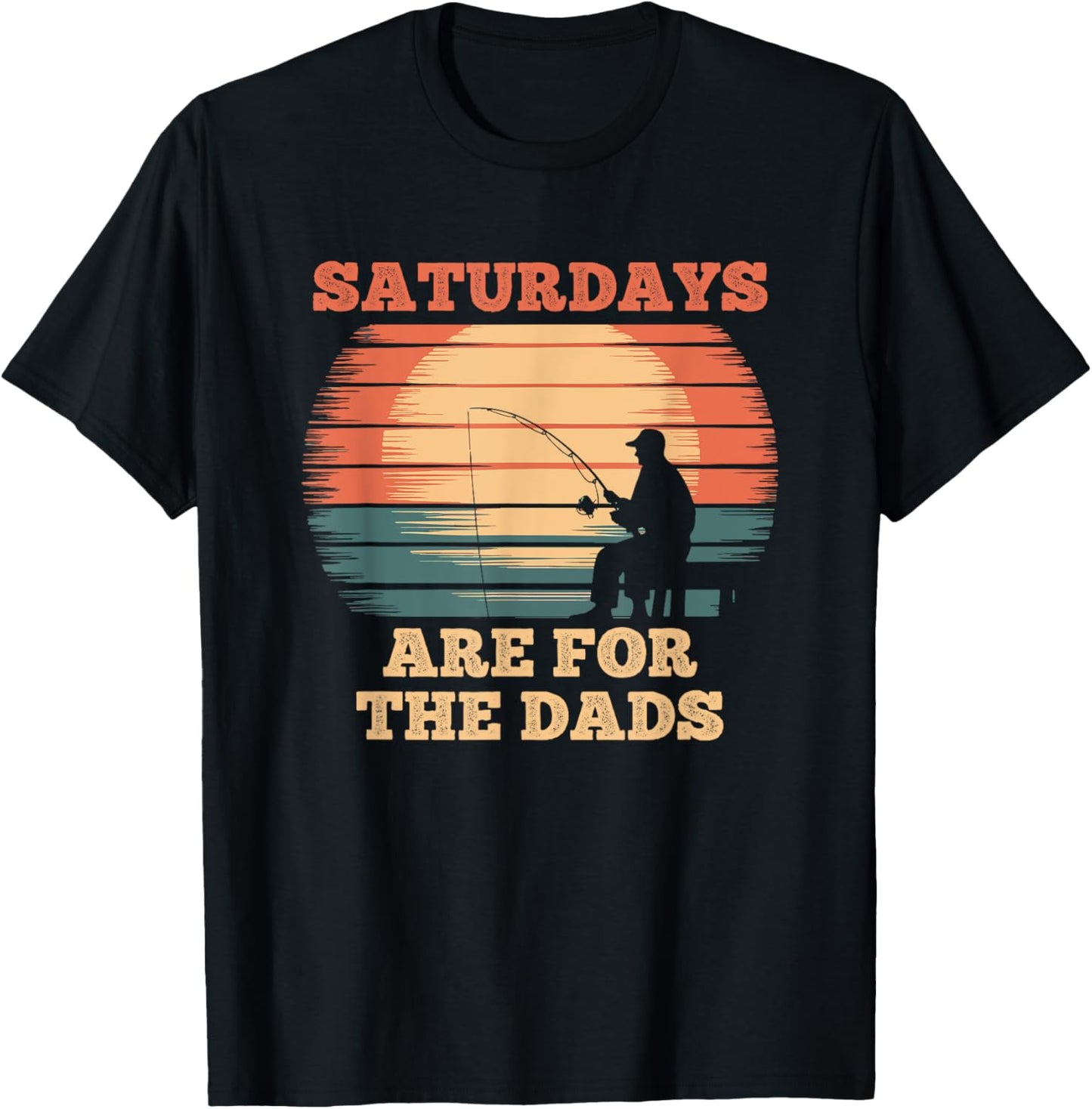 Saturdays are For the Dads Vintage Fishing Father's Day T-Shirt