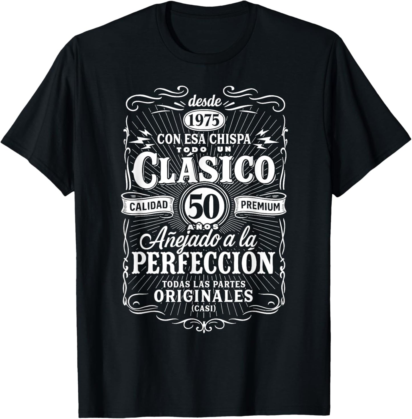 50th Birthday gift for Men in Spanish cumpleanos 50 1975 T-Shirt