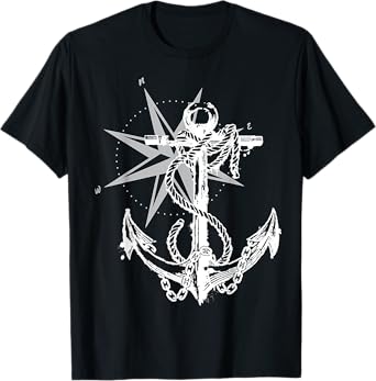 Anker compass design maritime nautical T-Shirt
