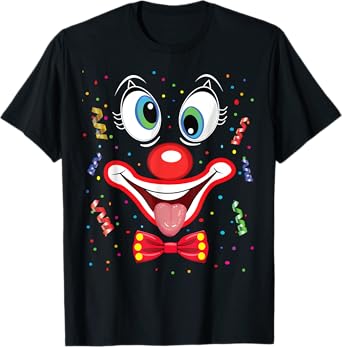 Carnival Clown Face Circus Costume Kids Men Women Carnivals T-Shirt