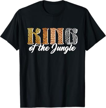 King of the Jungle Safari Animal Birthday Matching Men Boys T-Shirt