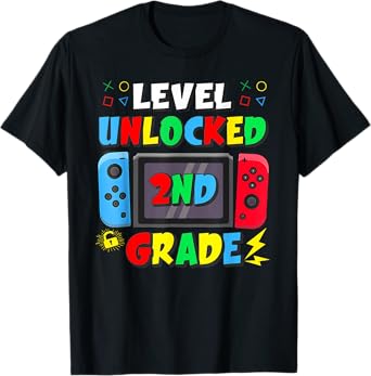 First Day Of 2nd Grade Level Unlocked Game Back To School T-Shirt