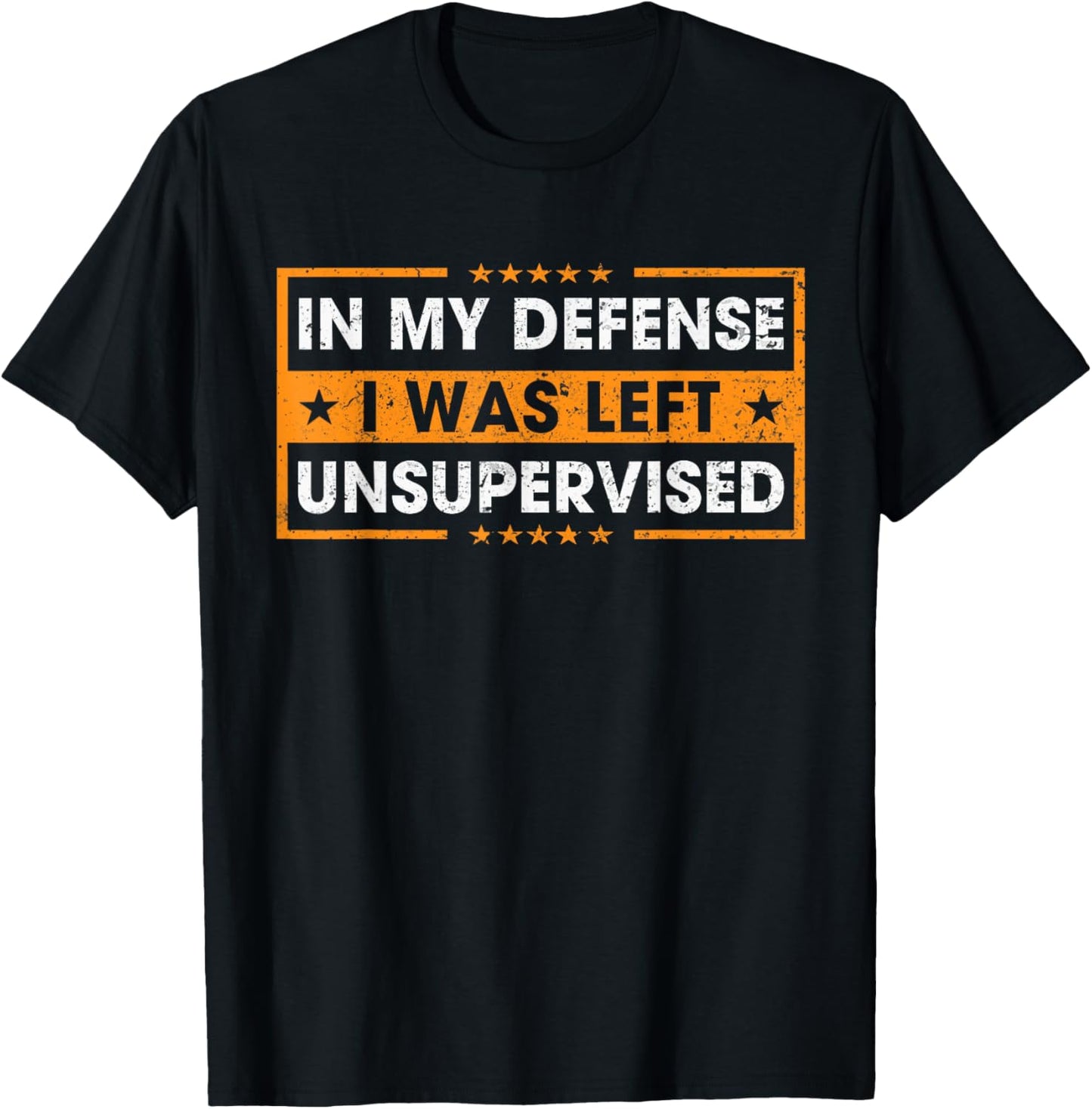 Funny Saying In My Defense I Was Left Unsupervised Retro T-Shirt