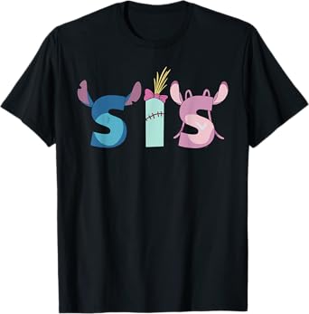 Disney Lilo & Stitch "Sis" Sister Birthday Gift Family Trip T-Shirt