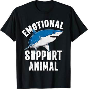 Emotional Support Animal Funny Shark Big Ocean Animal T-Shirt