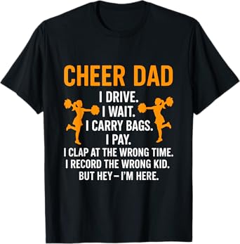 Cheer Dad Cheerleading Dad Of A Cheerleader Father T-Shirt