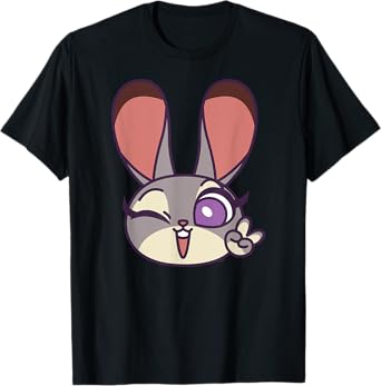 Disney Zootopia Judy Hopps Cute Kawaii Big Face Costume T-Shirt