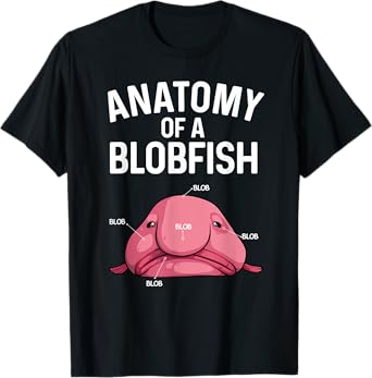 Funny Blobfish Design For Kids Men Women Blob Fish Costume T-Shirt