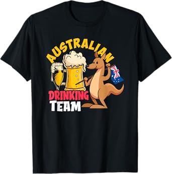 Australian Drinking Beer Team Funny Australia Day T-Shirt