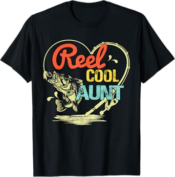 Reel Cool Aunt Fishing Mothers Day For Womens T-Shirt