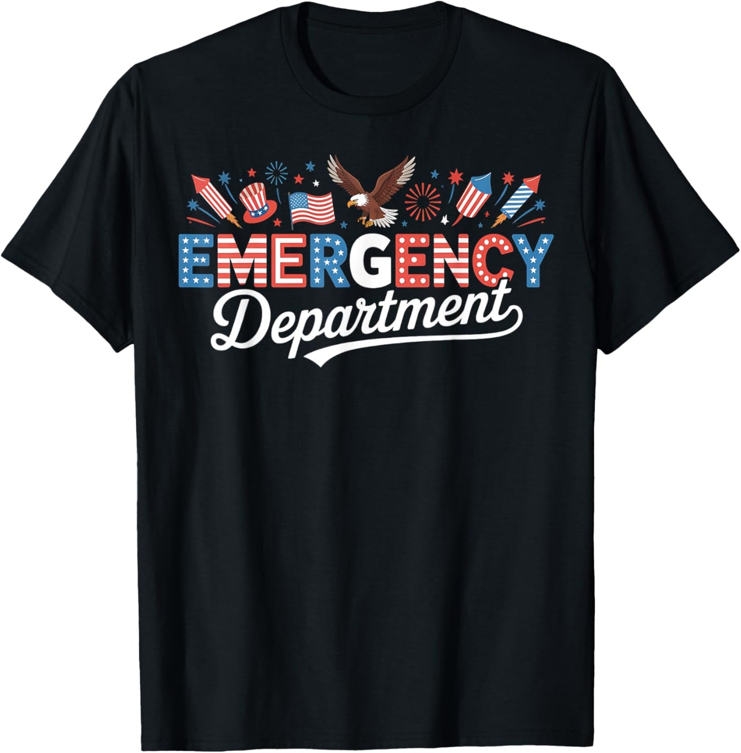Emergency Department 4th Of July Usa Emergency Room Nurse T-shirt