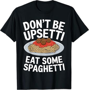 Spaghetti Art For Men Women Italian Pasta Lover Spaghetti T-Shirt