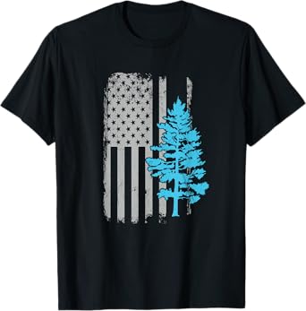Pine Tree American Flag Park Ranger T-Shirt