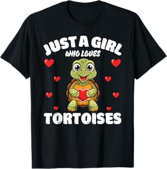 Just A Girl Who Loves Tortoises, Cute Tortoise Lovers T-Shirt