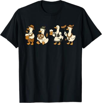Silly Goose German Octoberfest Beer Prost Drinking Tee T-Shirt