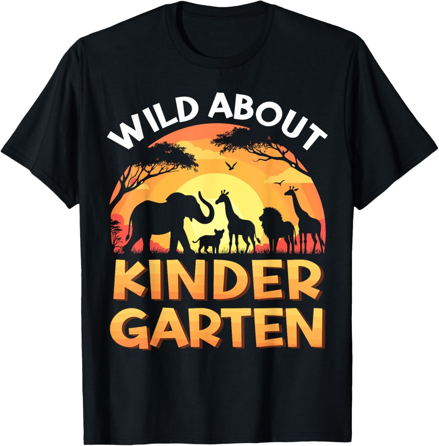 Wild About Kindergarten Safari Back to School Zoo Animals Tee by TeeBrew
