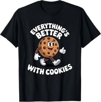 Funny Retro Vintage Cookies Men Women Boys or Girls Cookies T-Shirt
