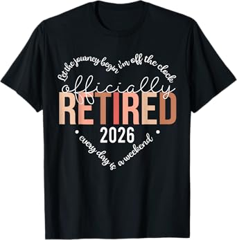 Officially Retired 2026 Heart Shirt for Women Retirement T-Shirt
