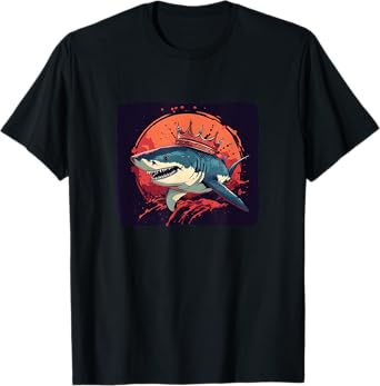 Pretty Crowned Shark for King Sharks Lovers T-Shirt