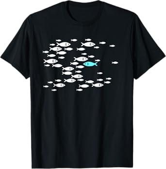 Fish swim against the current in the sea Tees for Men Women T-Shirt