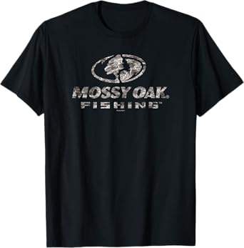 Mossy Oak Fishing Open Water Classic Grey Elemental Logo T-Shirt
