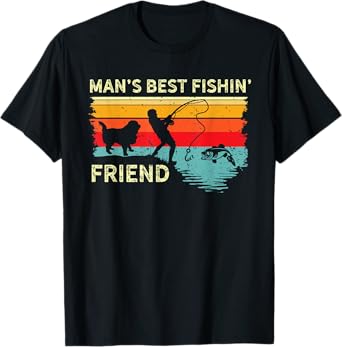 Bernese Mountain Dog Fishing Buddy Dog Best Friend Fisherman T-Shirt