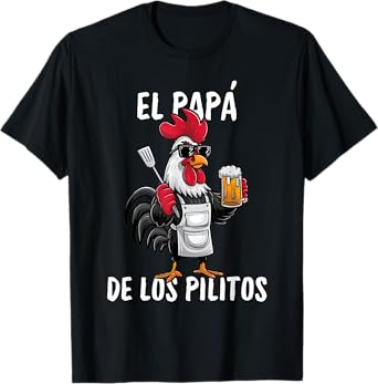 El Papa de lo pollitos funny Spanish Dia del Padre Women Men T-Shirt