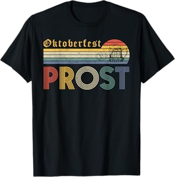 Oktoberfest Prost German Y'all Drinking Beer Germany Vintage T-Shirt