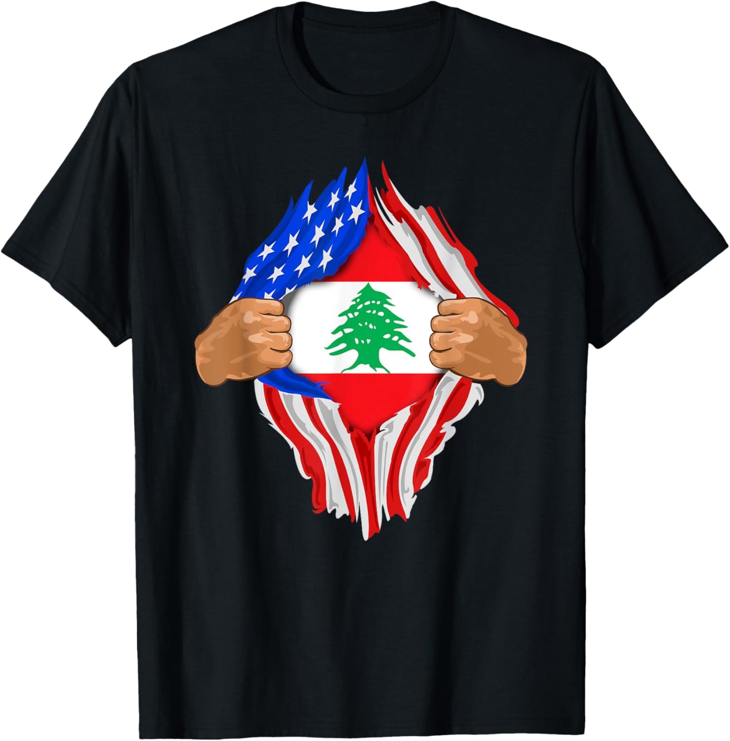 Lebanese Blood Inside Me T-Shirt | Lebanon Flag Gift T-Shirt