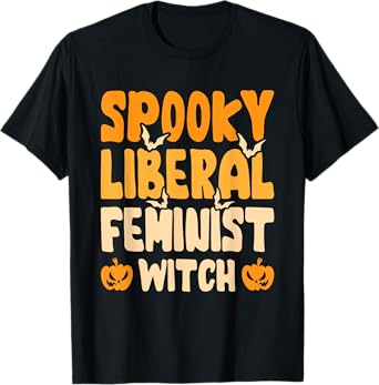 Spooky Liberal Feminist Witch T-Shirt
