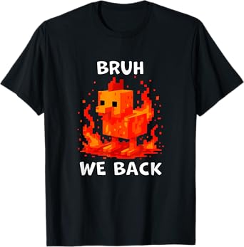 Bruh We Back Boys Shirt Back to School Funny Chicken T-Shirt