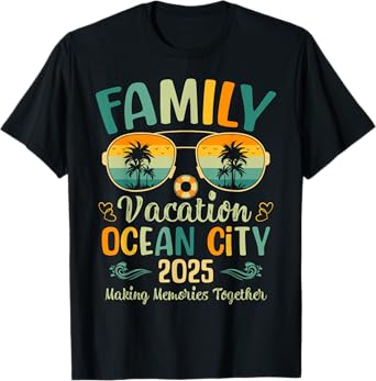 Ocean City Beach Maryland Family Vacation 2025 Summer T-Shirt