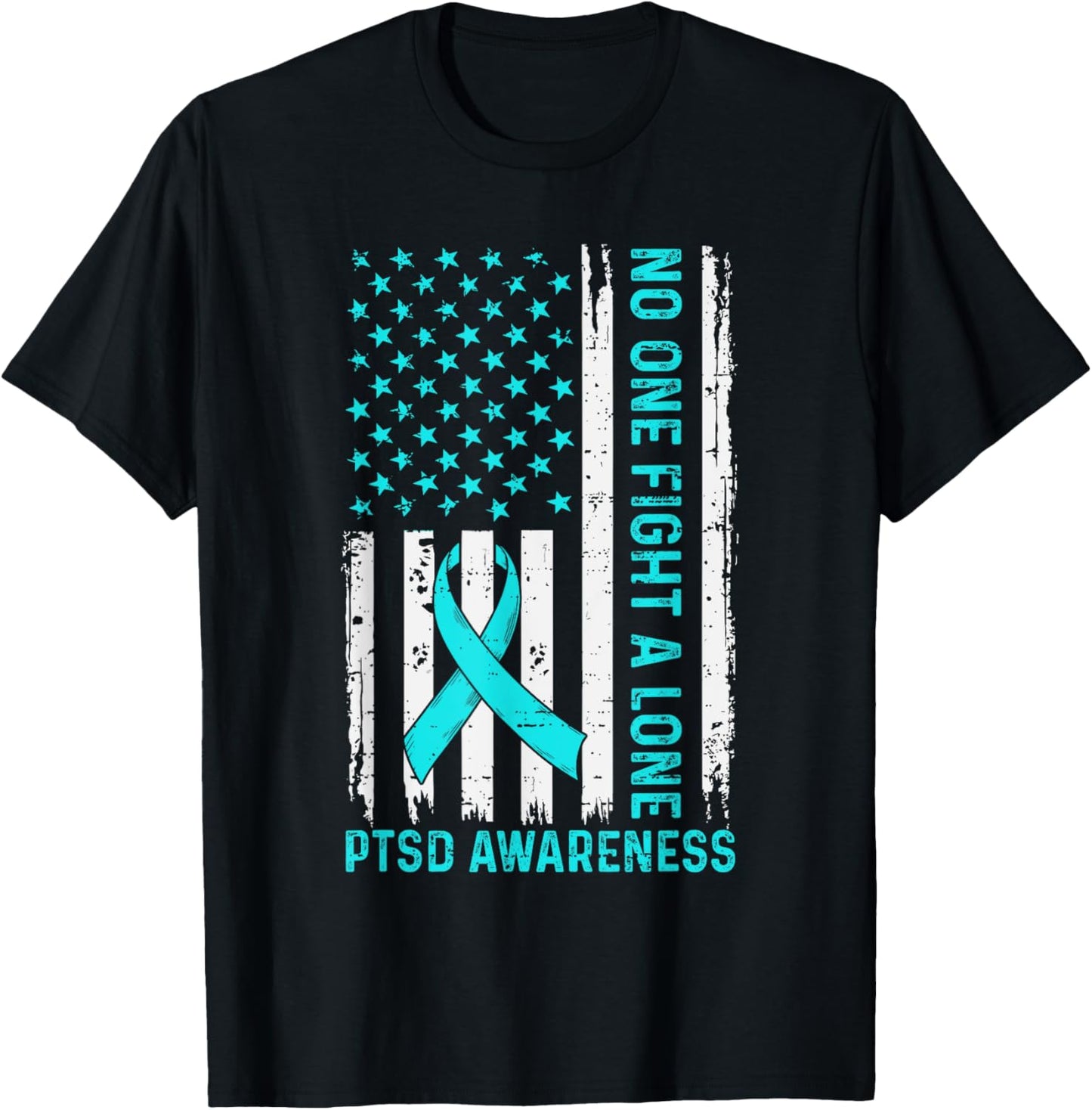 PTSD Awareness USA Flag Post Traumatic Stress Disorder T-Shirt