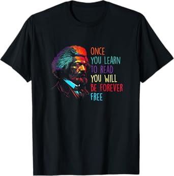 Frederick Douglass Black Leader Quote Black 4th of July T-Shirt