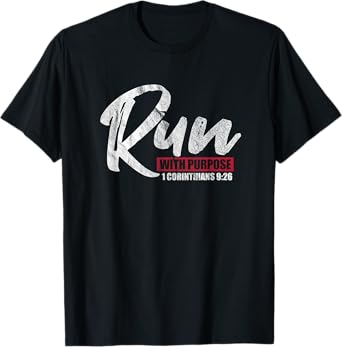 1 Corinthians 9:26 Christian Faith Running Runner T-Shirt