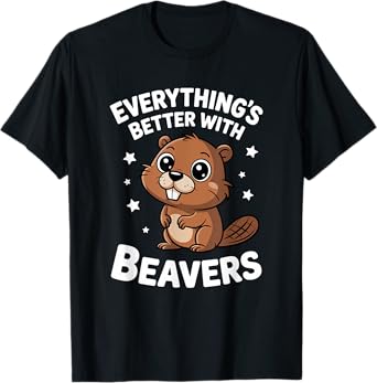 Cute Beaver Lover Adults or Kids Beavers T-Shirt