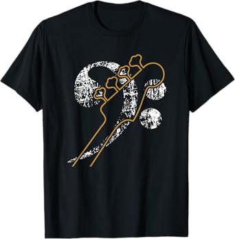 Bassguitarneck with Bass Clef for Bass Players Bands T-Shirt