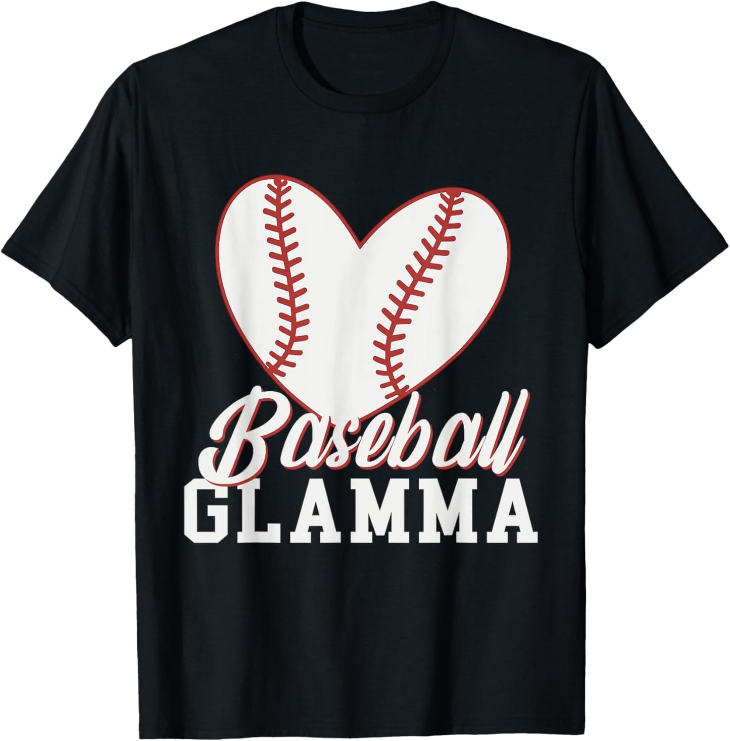 Baseball Glamma Baseball Heart T-Shirt