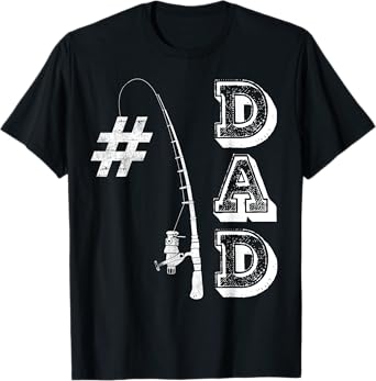 #1 Dad Fishing Fishermen Papa Number one Fathers Day T-Shirt