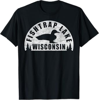 Fishtrap Lake Northern Wisconsin Loon T-Shirt
