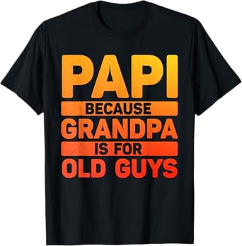 Papi Design For Grandpa From Grandkids Father's Day Papi T-Shirt