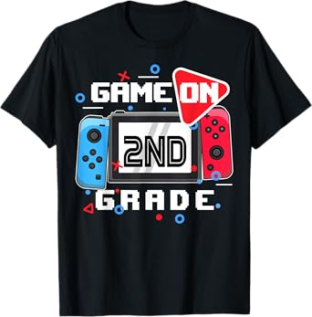 Game On 2nd Grade Back To School Video Gamer Boys Kids T-Shirt