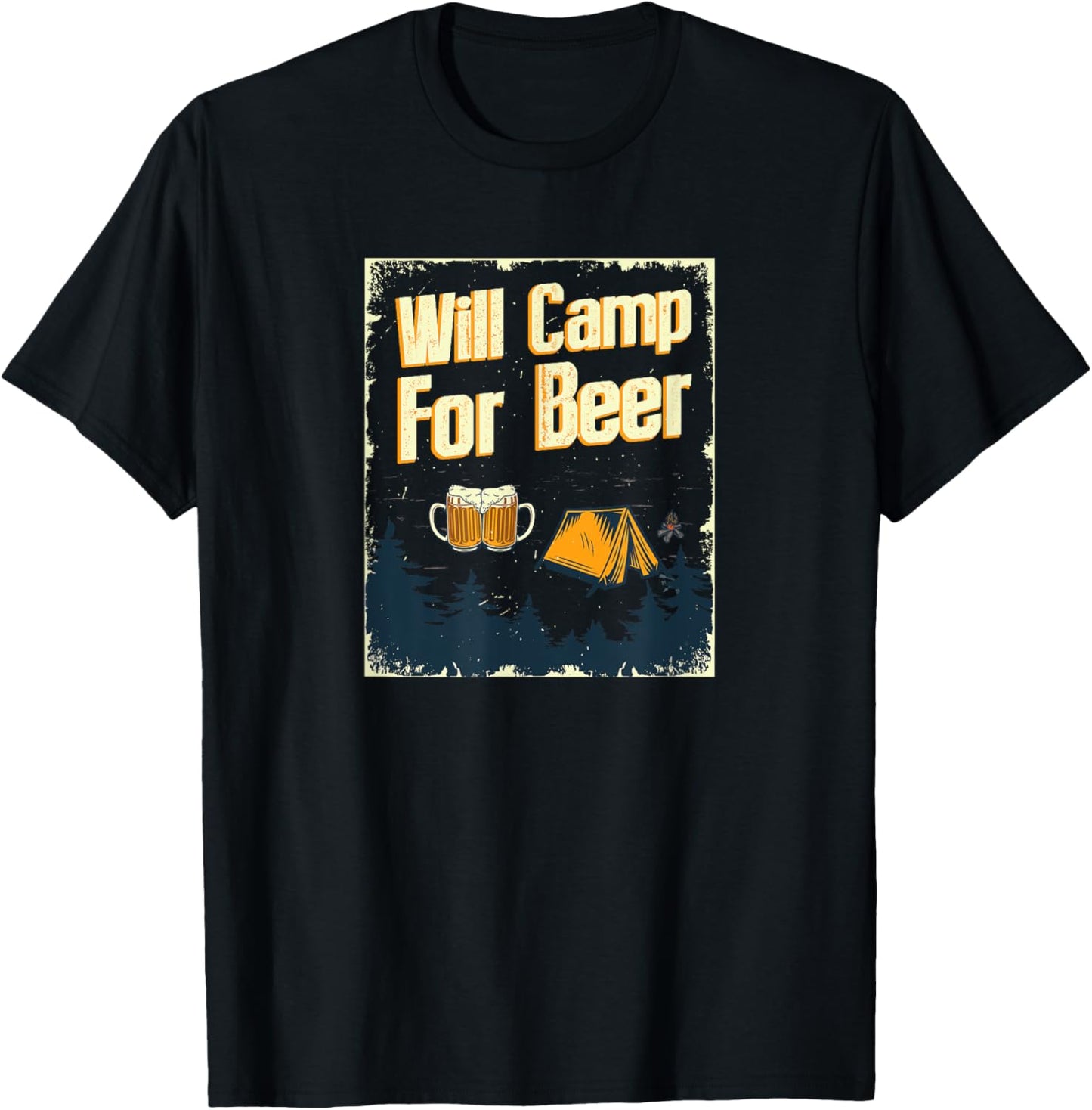 Funny Beer Lover Drink Graphic Men's Gift humor BBQ Camping T-Shirt