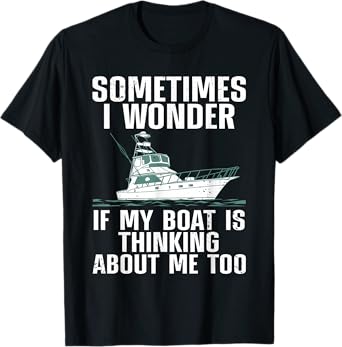 Cute Boating Art For Men Women Boat Captain Sailboat Owners T-Shirt