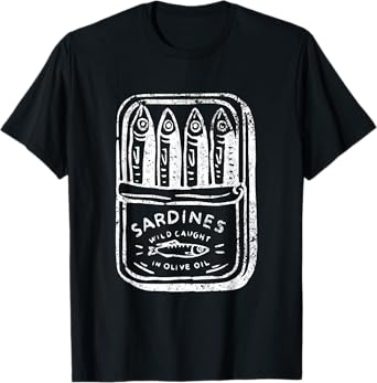 Funny Sardines Tinned Fish Retro Graphic For Men Women T-Shirt