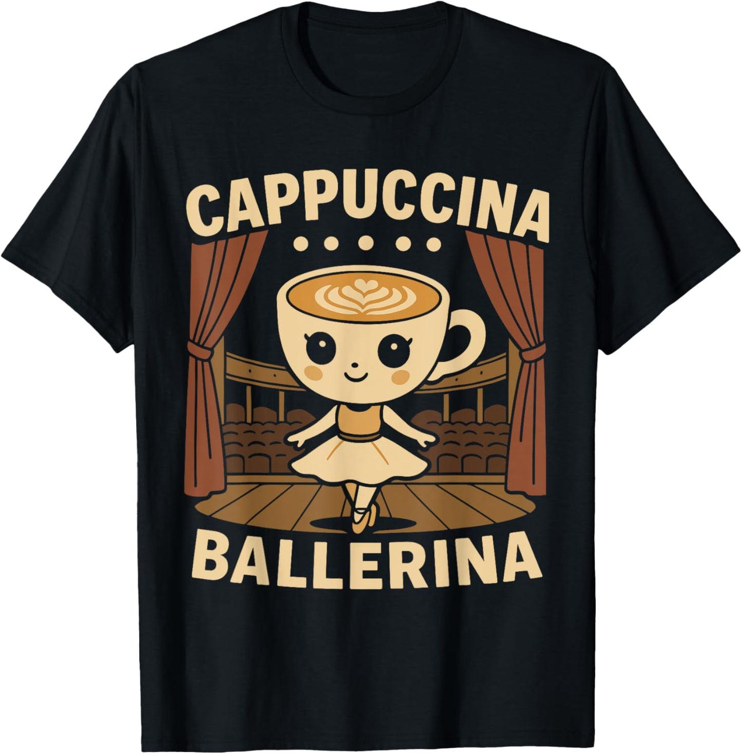 Cappuccina Ballerina Cute Cappuccino Dance Tee by TeeBrew