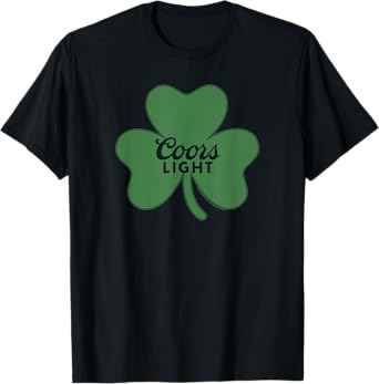Coors Light St. Patrick's Day Shamrock Silhouette Logo T-Shirt