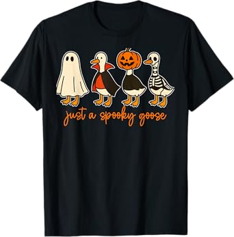Just a Spooky Goose Halloween Costume Halloween Funny T-Shirt